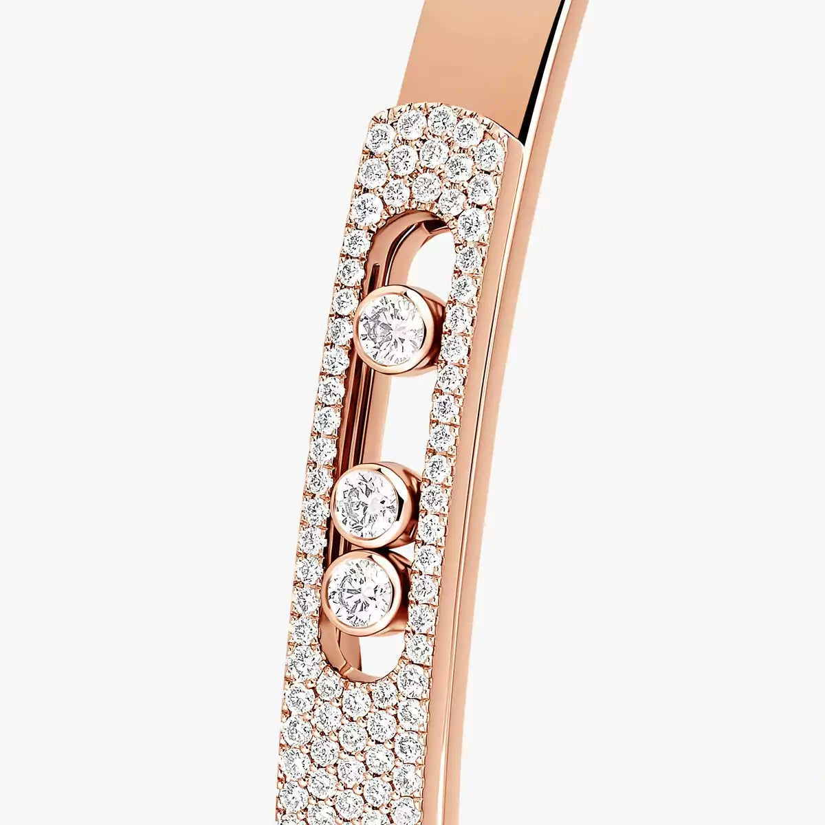 [AURORA]Move Noa Rose Gold Pavé Diamond Bangle Bracelet