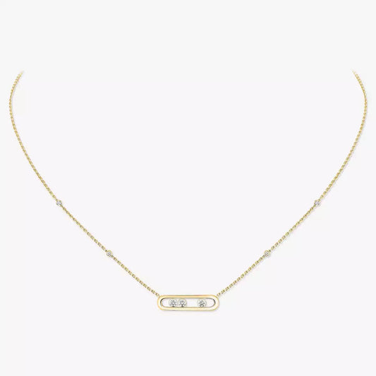 [AURORA] Baby Move Gold Diamond Necklace