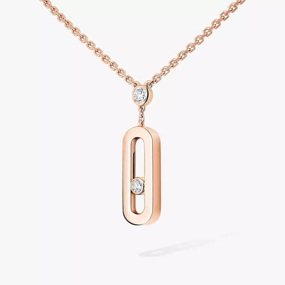 [AURORA] Move Uno Gold Diamond Long Necklace