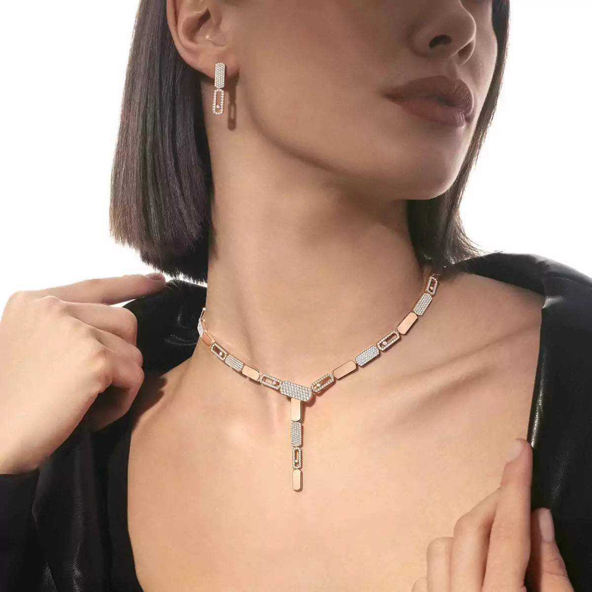 [AURORA]Imperial Move SM Diamond Earrings