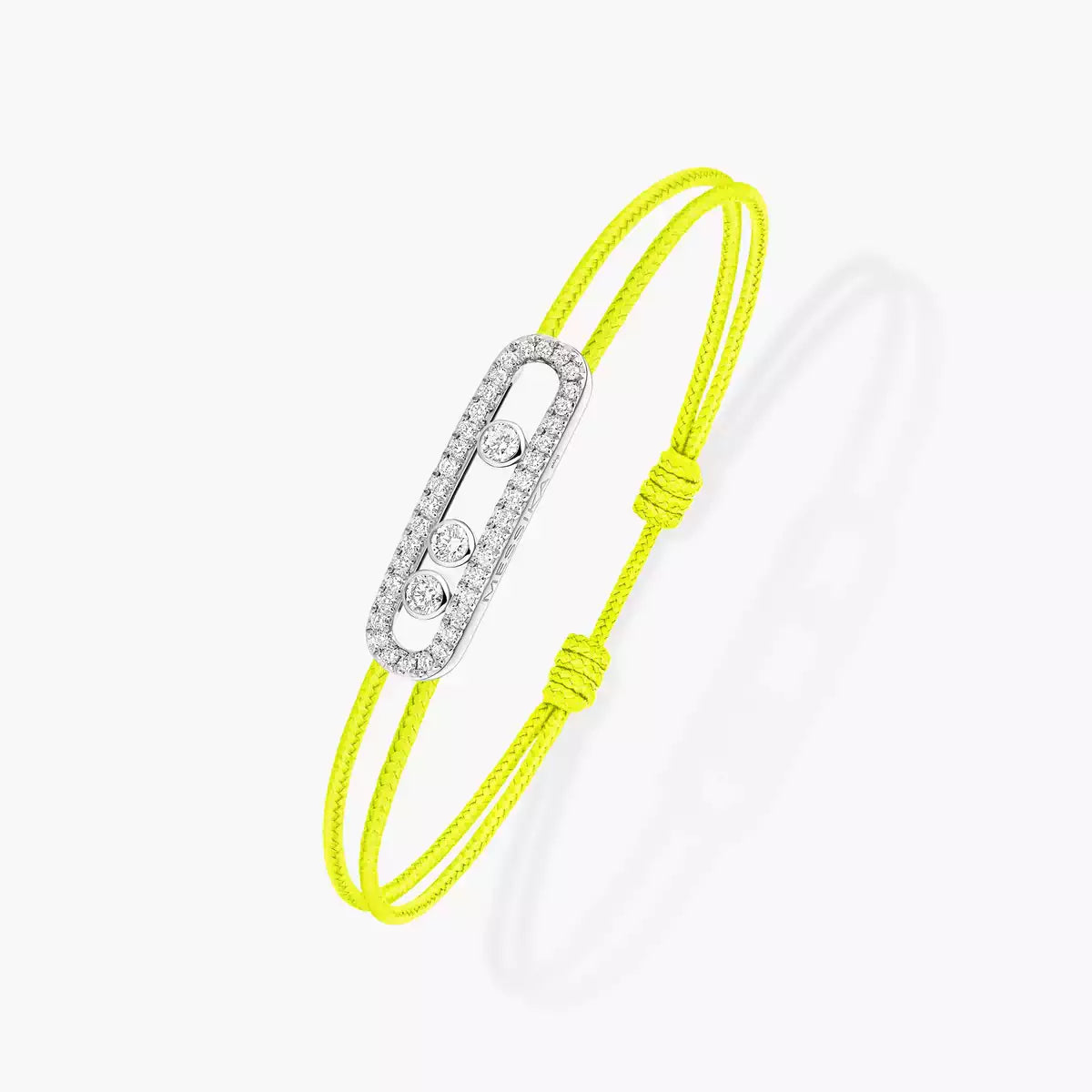 [AURORA]Messika Care(s) pink cord pavé bracelet