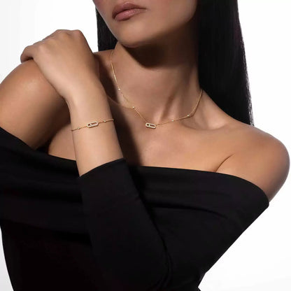 [AURORA]Move Uno Diamond Bracelet
