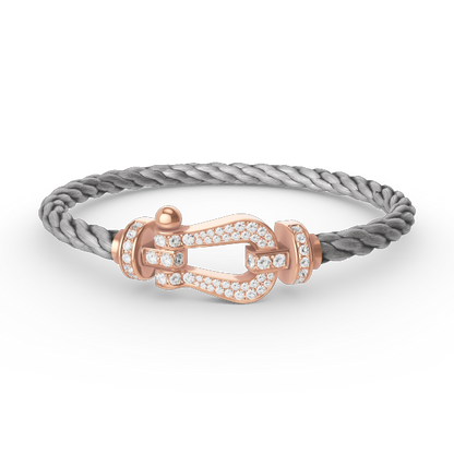[AURORA]FORCE GROSSES HUFEISENARMBAND MIT VOLLBESATZ AUS ROSÉGOLD