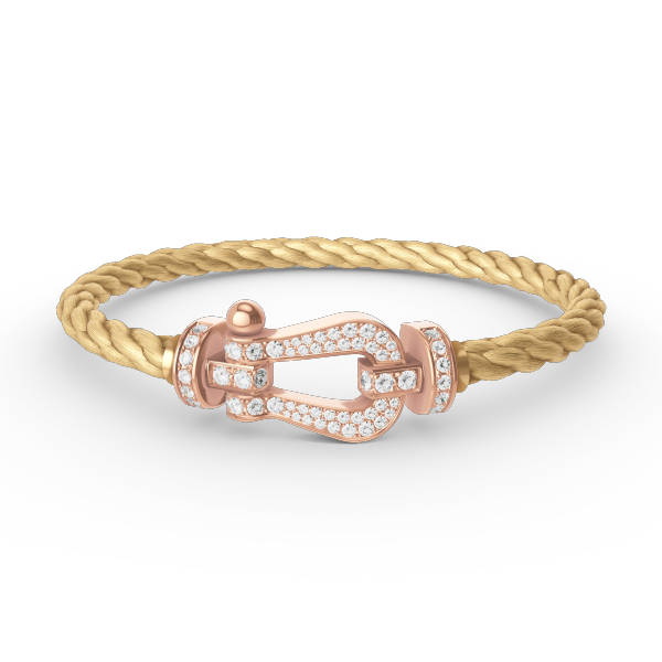 [AURORA]FORCE GROSSES HUFEISENARMBAND MIT VOLLBESATZ AUS ROSÉGOLD