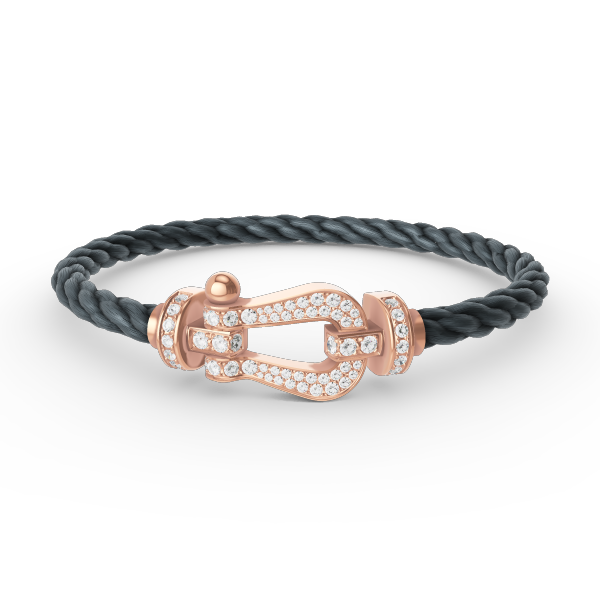 [AURORA]FORCE GROSSES HUFEISENARMBAND MIT VOLLBESATZ AUS ROSÉGOLD