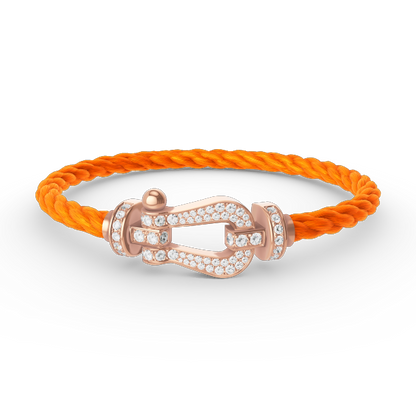 [AURORA]FORCE GROSSES HUFEISENARMBAND MIT VOLLBESATZ AUS ROSÉGOLD