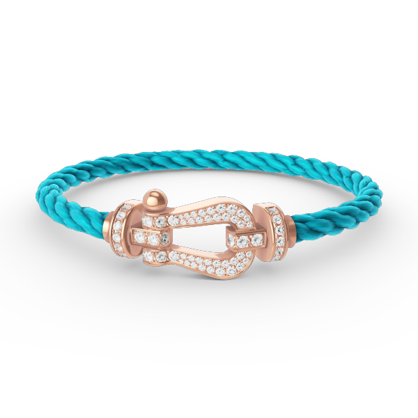 [AURORA]FORCE GROSSES HUFEISENARMBAND MIT VOLLBESATZ AUS ROSÉGOLD