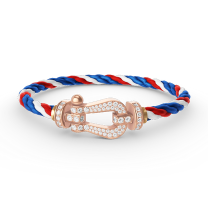 [AURORA]FORCE GROSSES HUFEISENARMBAND MIT VOLLBESATZ AUS ROSÉGOLD