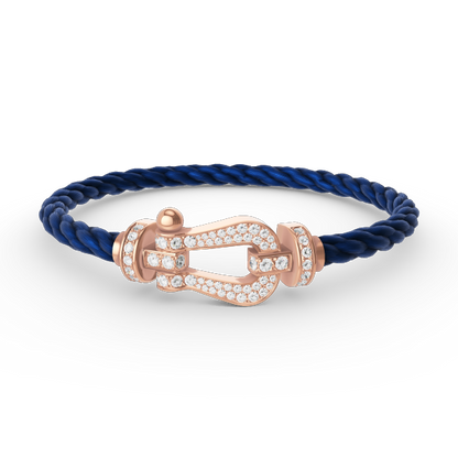 [AURORA]FORCE GROSSES HUFEISENARMBAND MIT VOLLBESATZ AUS ROSÉGOLD