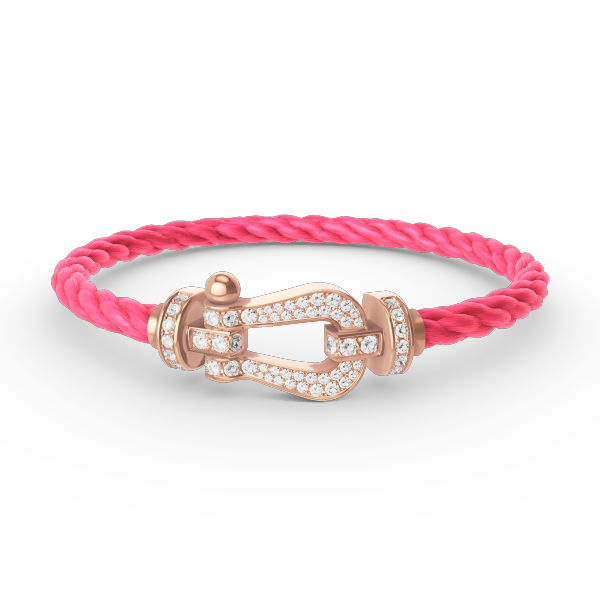 [AURORA]FORCE GROSSES HUFEISENARMBAND MIT VOLLBESATZ AUS ROSÉGOLD