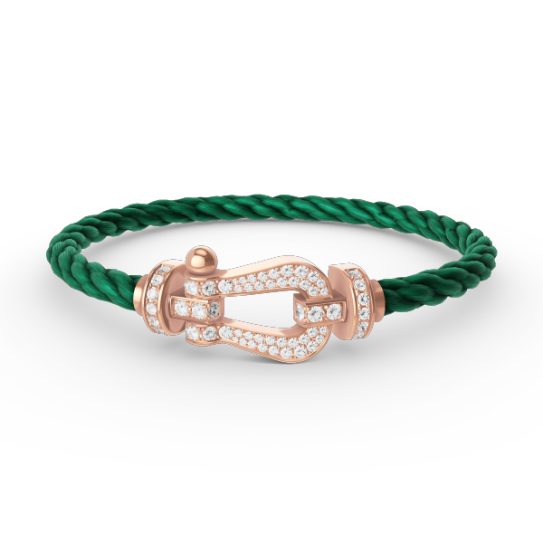 [AURORA]FORCE GROSSES HUFEISENARMBAND MIT VOLLBESATZ AUS ROSÉGOLD
