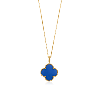[AURORA]CLOVER 25MM NECKLACE TURQUOISE ROSE GOLD