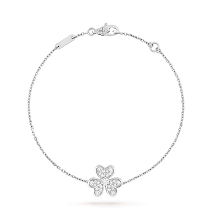[basloveJW]FRIVOLE SILBERNES BLUMEN-DIAMANTARMBAND 