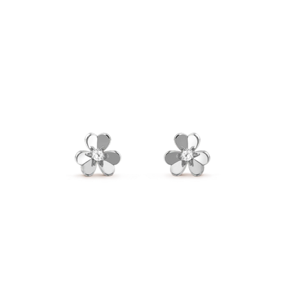 [AURORA]FRIVOLE MINI SILVER FLOWER EARRINGS