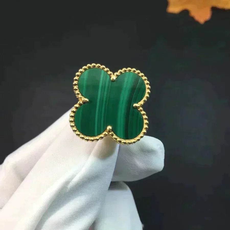 [AURORA]CLOVER MALACHITE RING