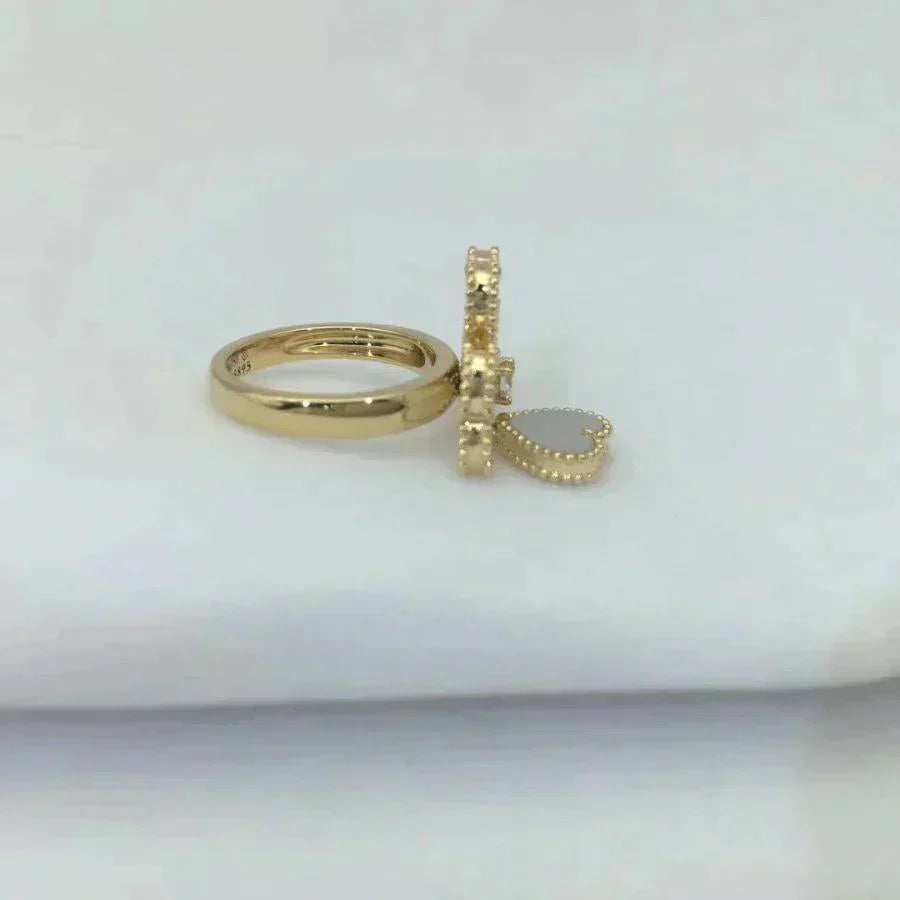 [AURORA]SWEET CLOVER WHITE MOP RING