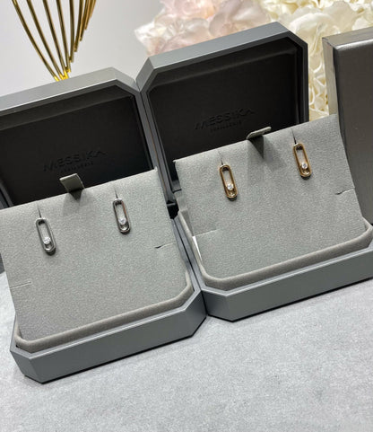 [AURORA]MOVE UNO SMALL 1 DIAMOND EARRINGS