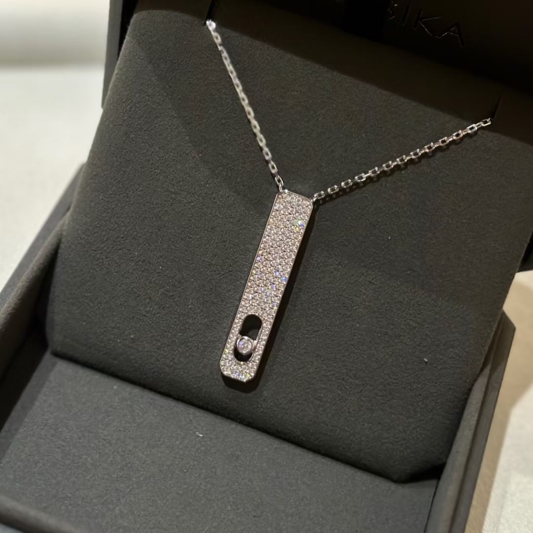 [AURORA]MY FIRST DIAMOND PAVED NECKLACE