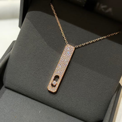 [AURORA]MY FIRST DIAMOND PAVED NECKLACE