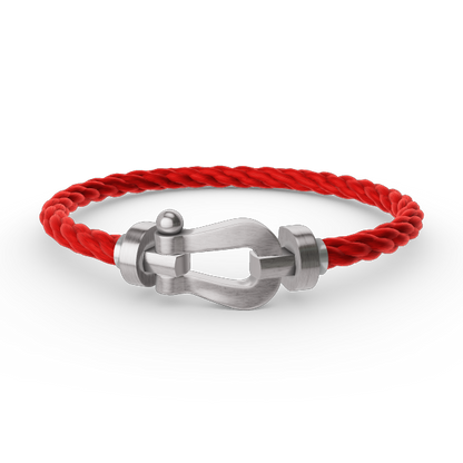 [AURORA]FORCE LARGE HORSESHOE NO DIAMOND BRACELET SILVER