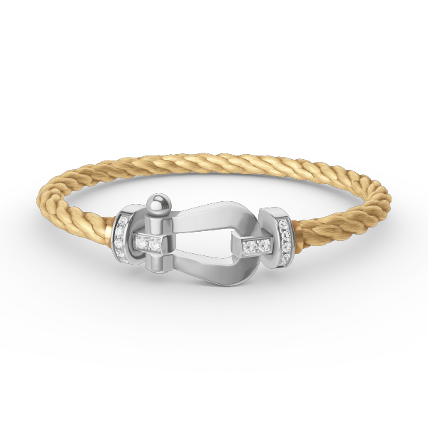 [AURORA]フォース ラージホースシュー ハーフダイヤモンドブレスレット シルバー