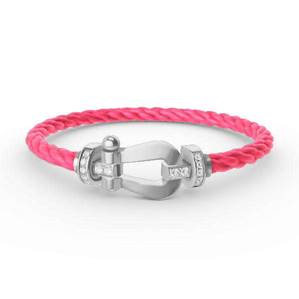 [AURORA]フォース ラージホースシュー ハーフダイヤモンドブレスレット シルバー