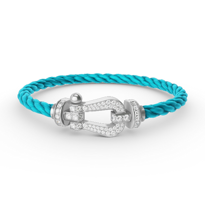 [AURORA]フォース ラージホースシュー フルダイヤモンドブレスレット シルバー