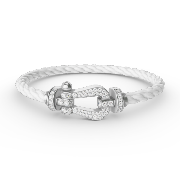 [AURORA]フォース ラージホースシュー フルダイヤモンドブレスレット シルバー
