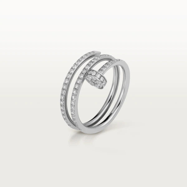 [AURORA]JUSTE リング 1.8mm シルバー ダブルロウ ダイヤモンド