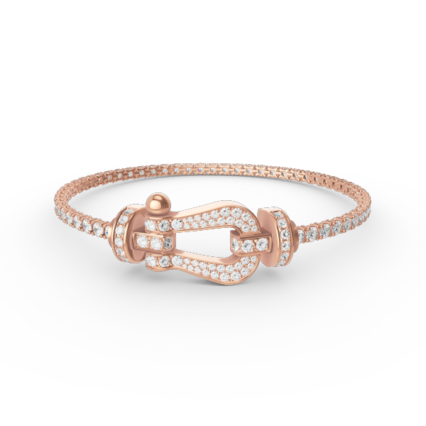 [AURORA]FORCE  LARGE HORSESHOE FULL DIAMOND TENNIS BRACELET